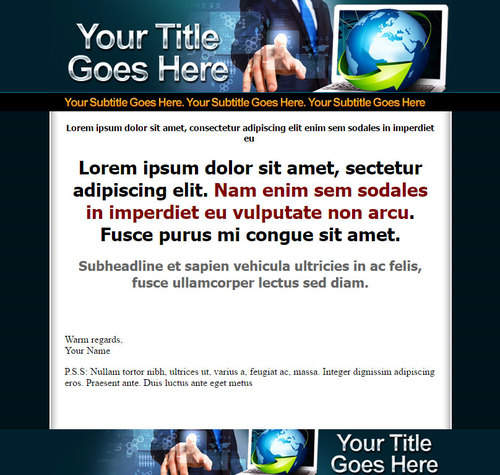 Product picture High Impact PSD HTML CSS Minisite Template V3